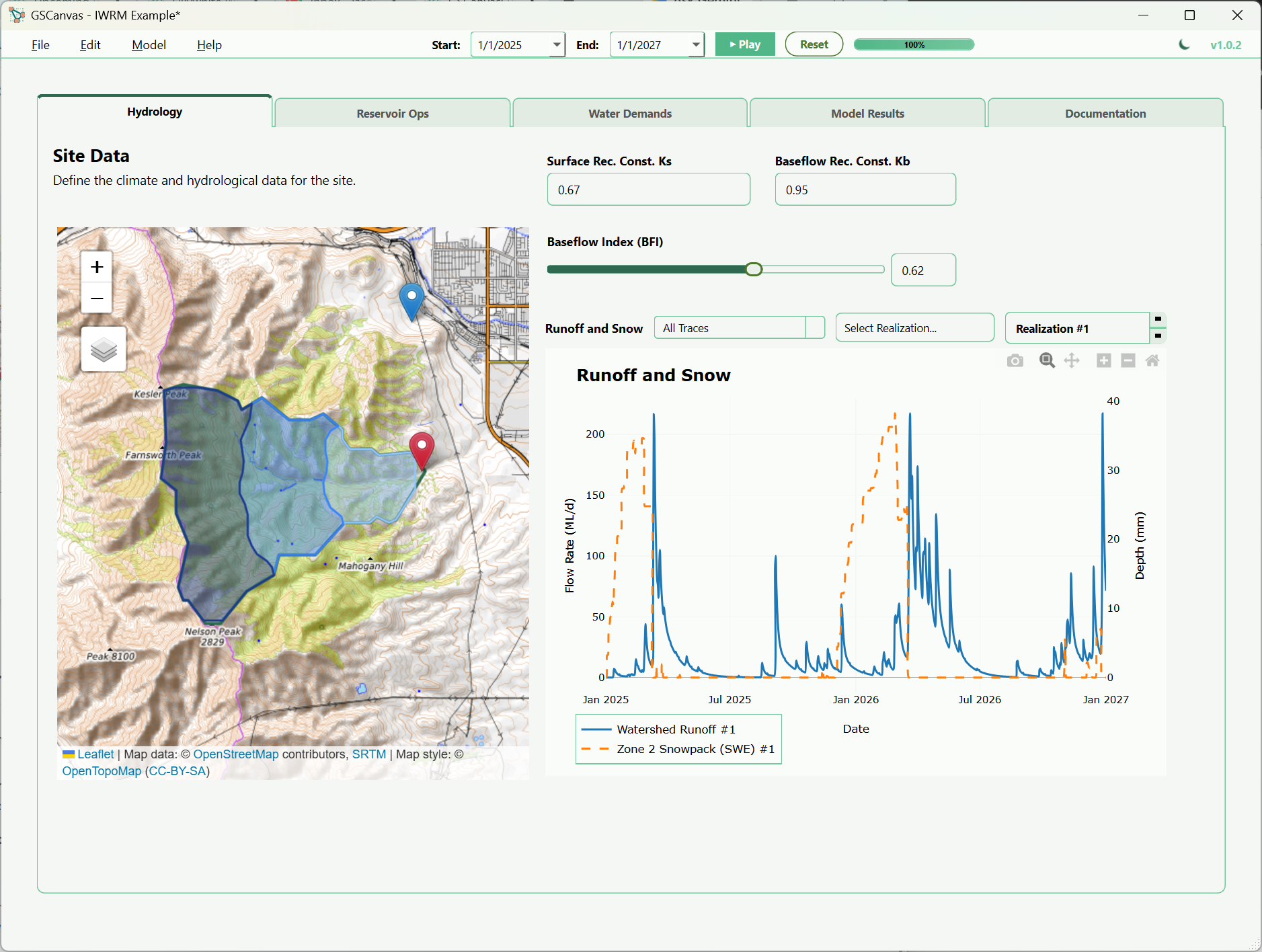 GSCanvas Catchment Runner View